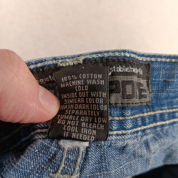 Vintage Southpole Jeans Mens 29x29 Blue Denim Red Tab 3180 Streetwear Baggy - Picture 3 of 15